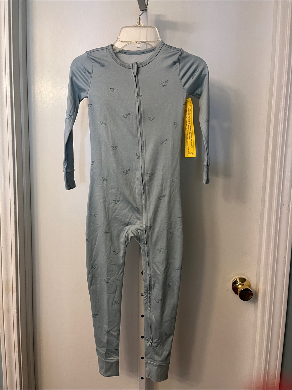 cloud island Dusty Blue Paper Airplane Zip-Front One-Piece